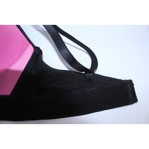 Pink By Victoria's Secret 38 D Black Solid Push Up Lightly Padded Unwired NWT - Picture 14 of 15